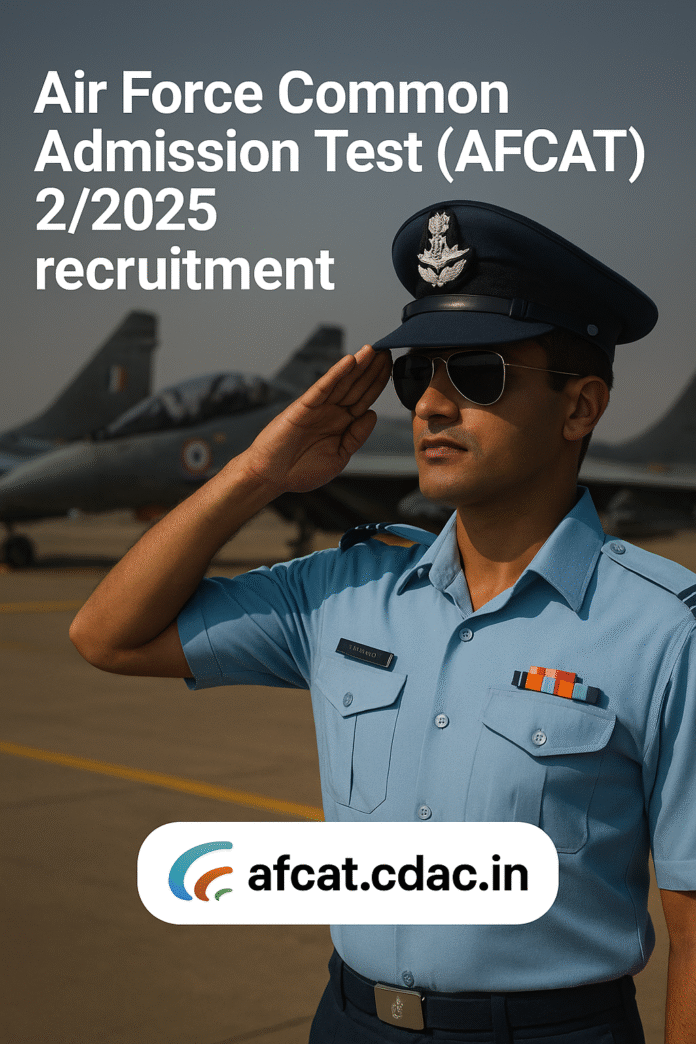 Air Force Common Admission Test (AFCAT) 22025 recruitment